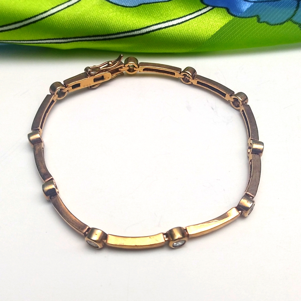 Rsc Cooper Color Bracelet With Zirconia Accents